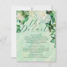 Van Gogh Roses Wedding Details Card Inbjudningar