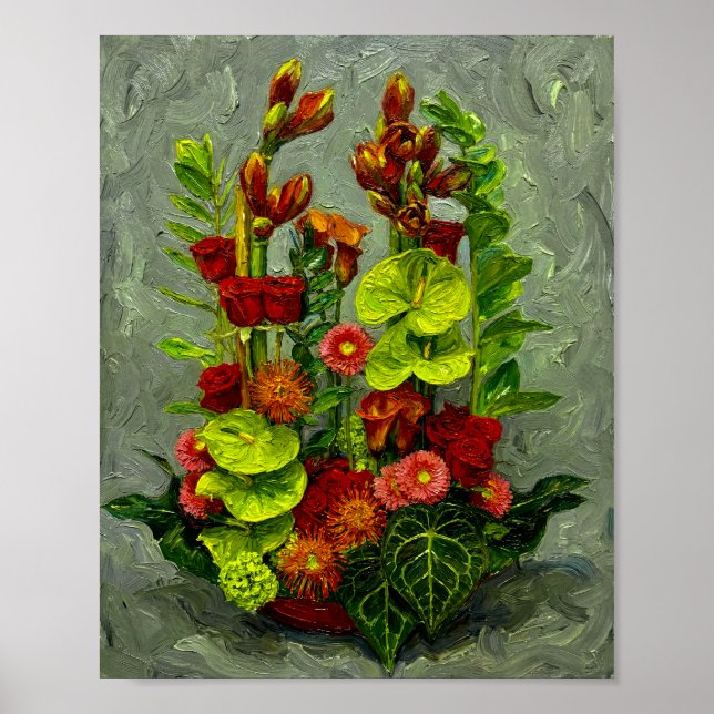 Van Gogh Rosor och Andra Blommor Poster (Framsidan)