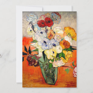 Van Gogh Rosor och Anemoner Inbjudningar