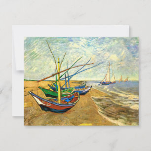 Van Gogh:s fiskebåtar på stranden vid Saintes Mari