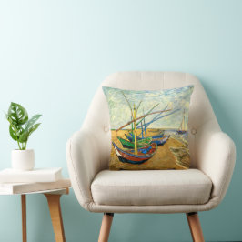 Van Gogh:s fiskebåtar på stranden vid Saintes Mari Kudde