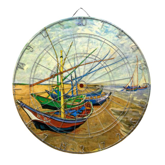 Van Gogh:s fiskebåtar på stranden vid Saintes Mari Piltavla (Framsidan)
