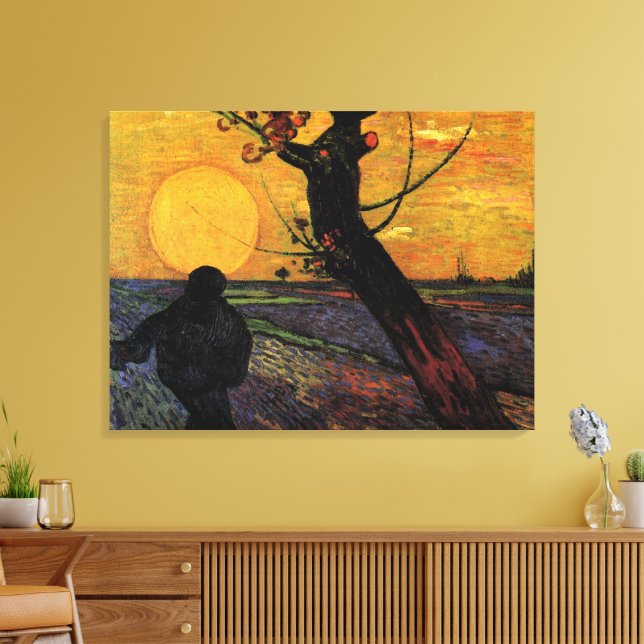 Van Gogh; Sådden, gammal bondesåddare Canvastryck (Insitu (Vardagsrum))