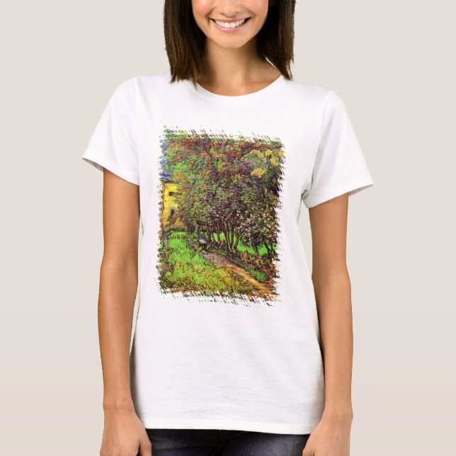 Van Gogh - Saint-Paul-sjukhusets trädgård Tee Shirt (Framsida)