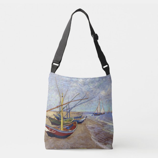 Van Gogh samlingsfiskebåtar Crossbody hänger lös Axelväska (Framsida)