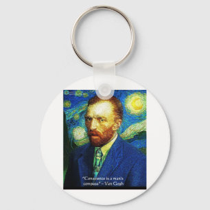 Van Gogh "Samvetskompass" Citatpresent T-shirts mm Nyckelring