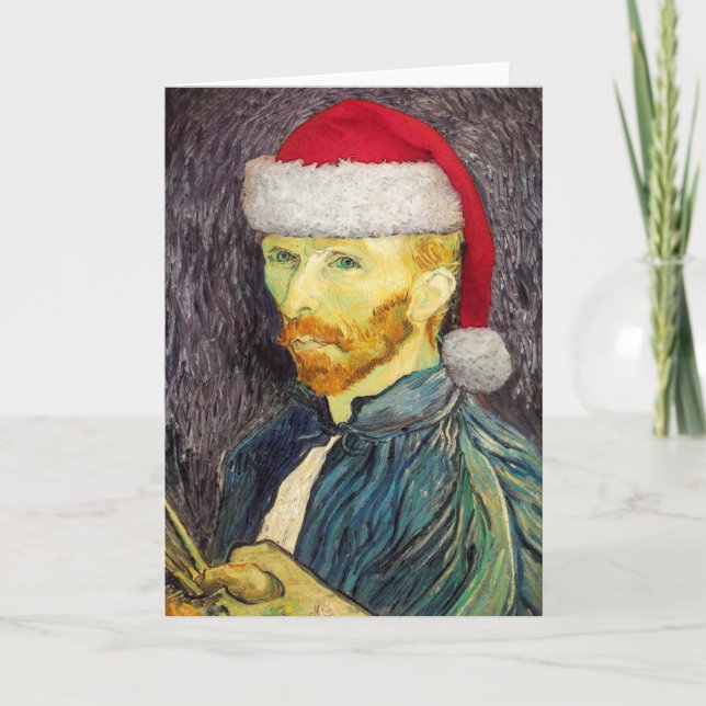 Van Gogh Santa hälsningkort Helgkort (Framsida)