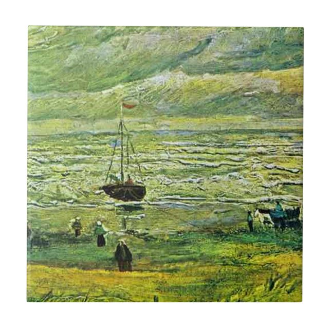 Van Gogh - Scheveningens strand Kakelplatta (Framsidan)