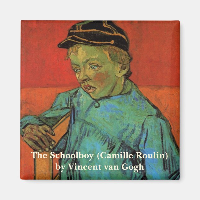 Van Gogh, Schoolboy (Camille Roulin), Vintage Art Magnet (Framsidan)
