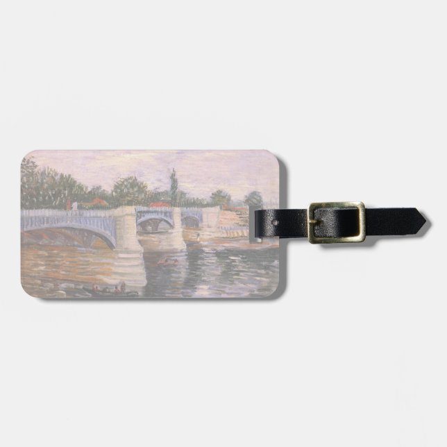Van Gogh Seine River med Pont del Grande Jette Bagagebricka (Horisontell Framsida)