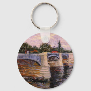 Van Gogh Seine River med Pont del Grande Jette Nyckelring