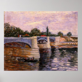 Van Gogh Seine River med Pont del Grande Jette Poster