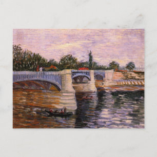 Van Gogh Seine River med Pont del Grande Jette Vykort