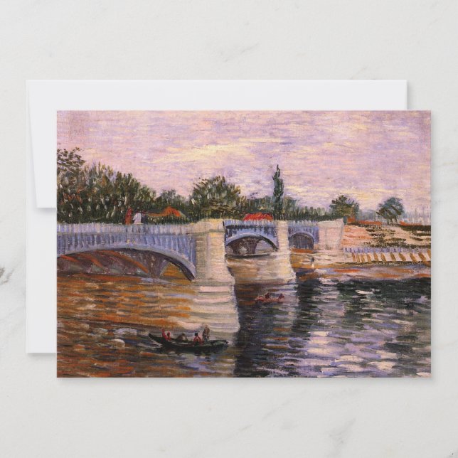 Van Gogh Seinefloden med Pont del Grande Jette (Framsida)