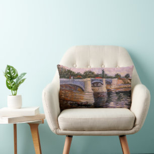 Van Gogh Seinefloden med Pont del Grande Jette Lumbarkudde