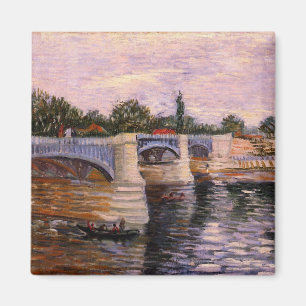 Van Gogh Seinefloden med Pont del Grande Jette Magnet