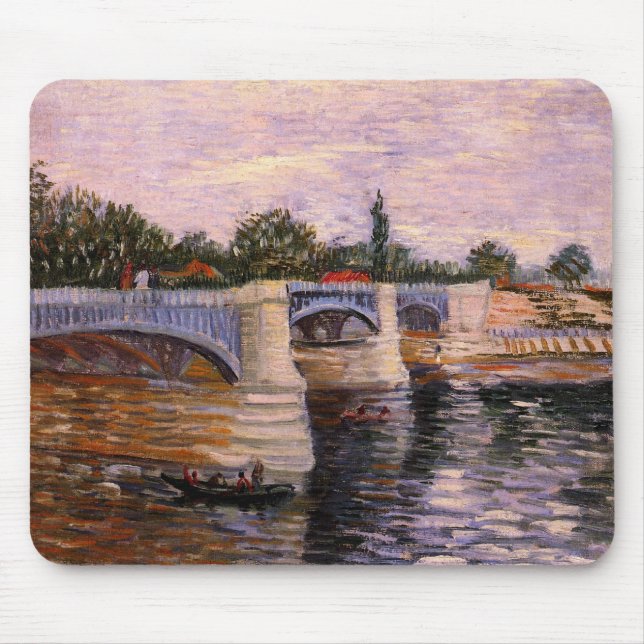 Van Gogh Seinefloden med Pont del Grande Jette Musmatta (Framsidan)