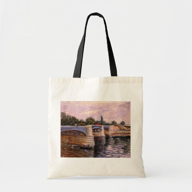Van Gogh Seinefloden med Pont del Grande Jette Tygkasse (Framsidan)