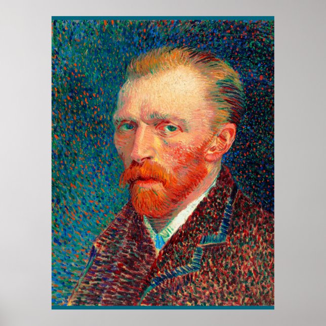 Van Gogh - Self-Porträtt, 1887, Vincent van Gogh, Poster (Framsidan)