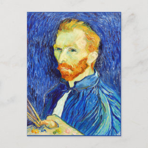 Van Gogh - Self-Porträtt, 1889 (borstar och ål) Vykort