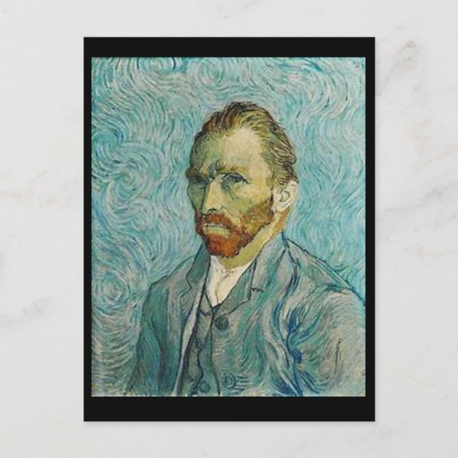 Van Gogh, Self-Porträtt,Art Post Card Vykort (Framsida)