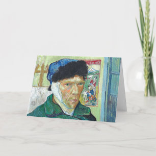 Van Gogh Self-porträtt Bandaged Ear Painting Kort