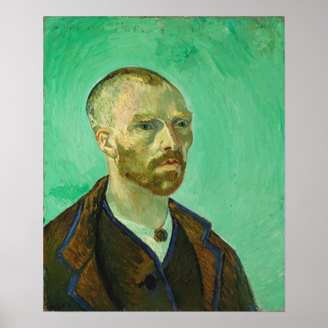 Van Gogh - Self-Porträtt dedikerat för Gauguin Poster (Framsidan)