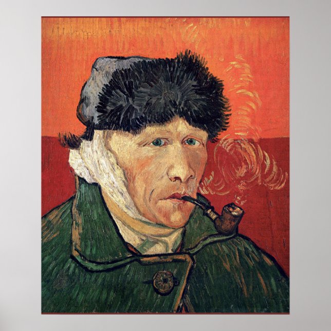 Van Gogh - Self-Porträtt med Bandaged Ear Poster (Framsidan)