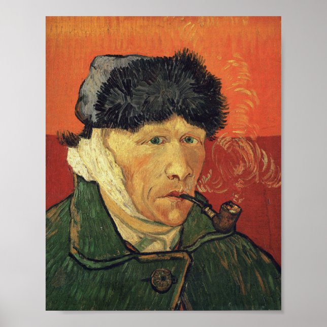 Van Gogh - Self-Porträtt med Bandaged Ear Poster (Framsidan)