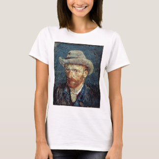Van Gogh Self-Porträtt med Grått Felt Hat Tröja
