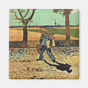 Van Gogh: Selfportrait på Road Tarascon Magnet