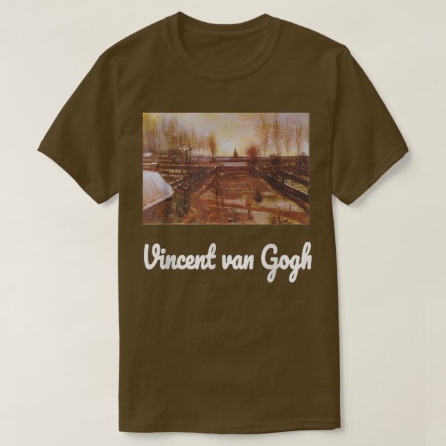 Van Gogh Shirt The Parsonage Garden at Nuenen in t T Shirt (Design framsida)