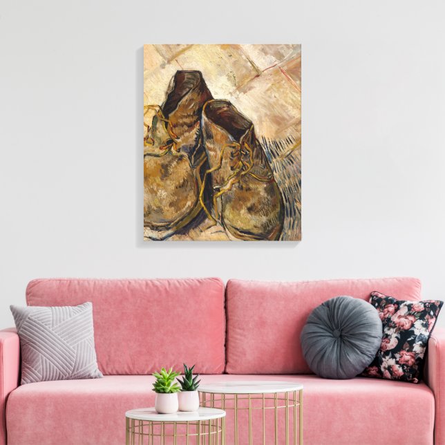 Van Gogh "Shoes" Canvas Print (Insitu (Vardagsrum))