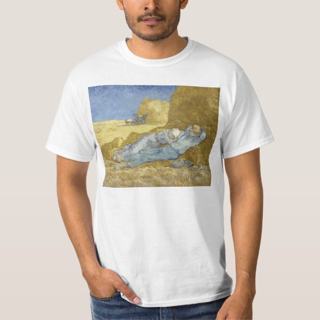 Van Gogh Siesta efter Millet Tee Shirt (Framsida)