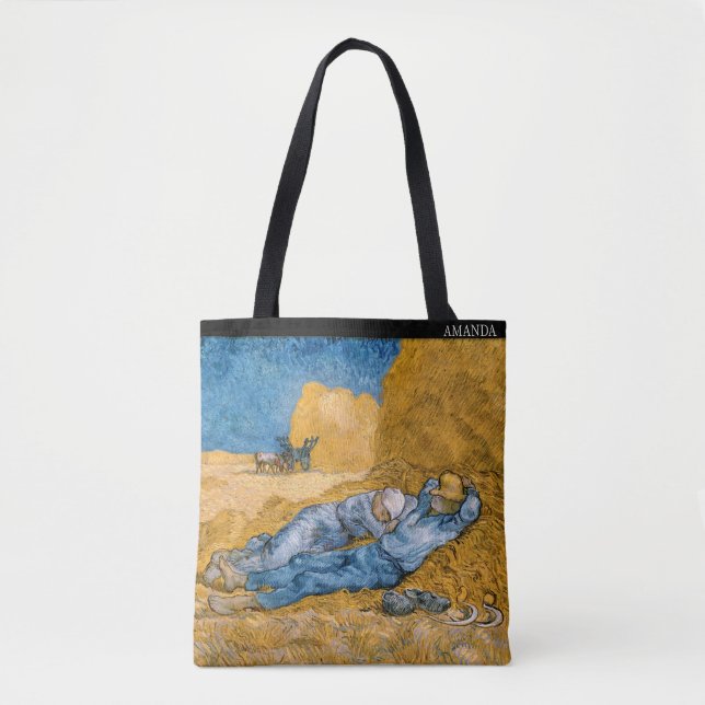 Van Gogh – Siestan – Personlig  Tygkasse (Framsida)