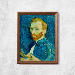 Van Gogh Självporträtt Berömd Old Art Wall Poster
