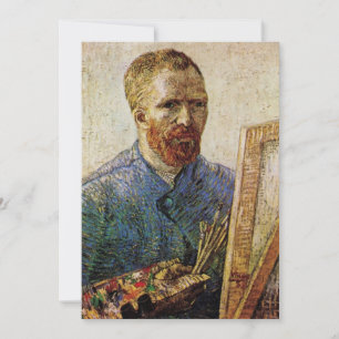 Van Gogh Självporträtt framför staffli