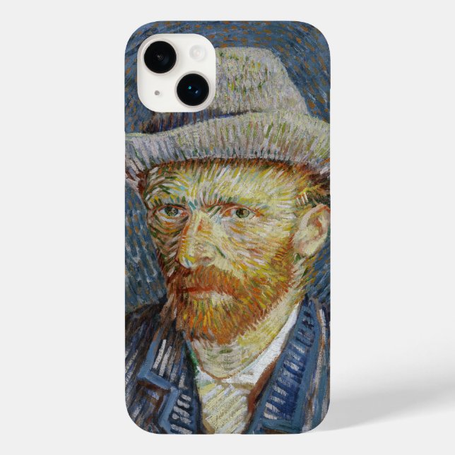 Van Gogh Självporträtt Grått Felt Hat Painting Art (Baksida)