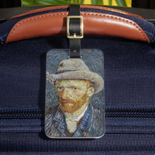 Van Gogh Självporträtt Grått Felt Hat Painting Art Bagagebricka