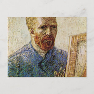 Van Gogh Självporträtt i Easel Vykort