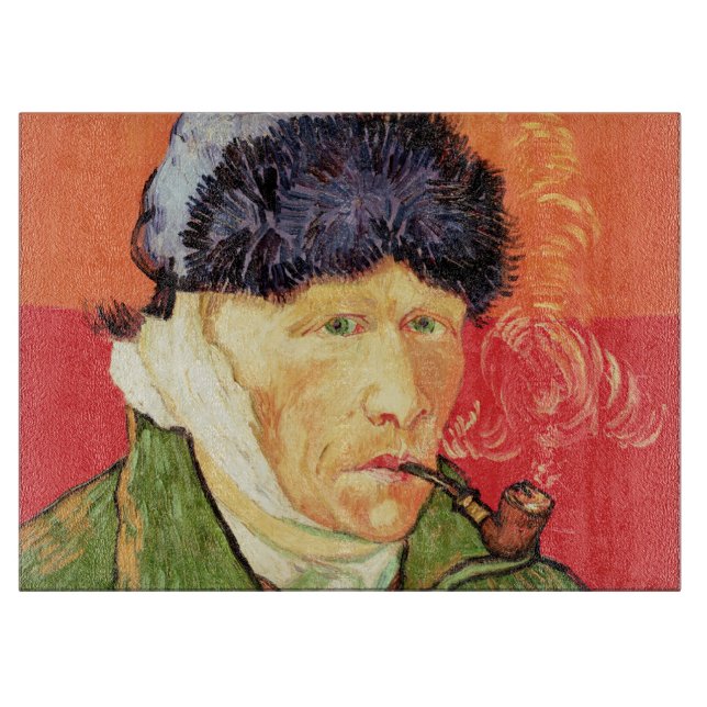 Van Gogh - Självporträtt med Bandaged Ear & Pipe (Framsidan)