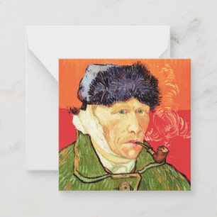 Van Gogh - Självporträtt med Bandaged Ear & Pipe Anteckningskort