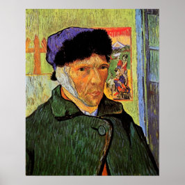 Van Gogh; Självporträtt med förbundet öra Poster