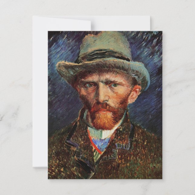 Van Gogh; Självporträtt med grå filtklädd hatt (Framsida)