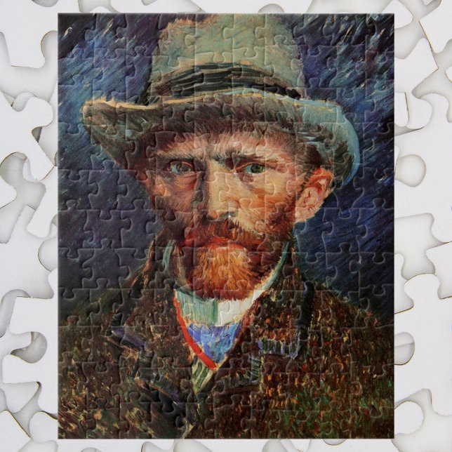 Van Gogh; Självporträtt med grå filtklädd hatt Pussel (Skapare uppladdad)