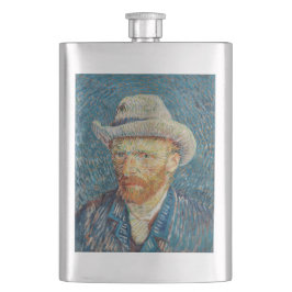 Van Gogh - Självporträtt med Grått Felt Hat Fickplunta