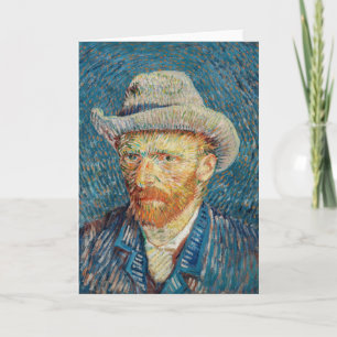 Van Gogh - Självporträtt med Grått Felt Hat Kort