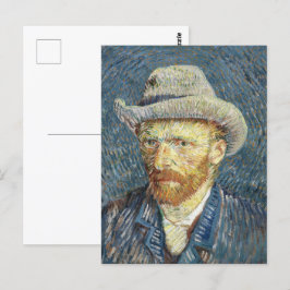 Van Gogh Självporträtt med Grått Felt Hat Vykort
