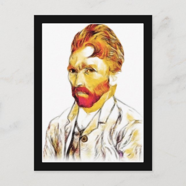 Van Gogh Självporträtt Nytt Frisyr Vykort (Framsida)