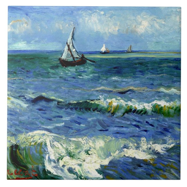 Van Gogh - Sjölandskapet Kakelplatta (Framsidan)